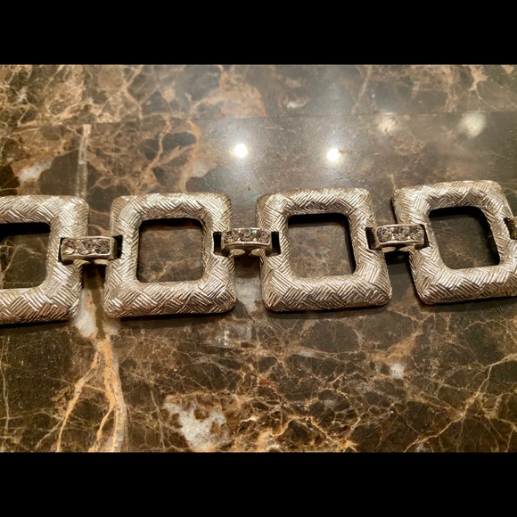 Silver Square Necklace & Bracelet - Picture 6 of 7